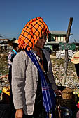 Inle Lake Myanmar. The market of the village of Nampan on the eastern lakeshore. 